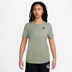 Rückansicht von Nike Club Essentials T-Shirt Damen jade horizon-black