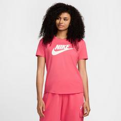 Rückansicht von Nike Essential Icon Futura T-Shirt Damen aster pink-white