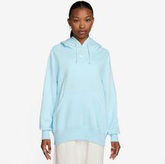 Rückansicht von Nike Phoenix Hoodie Damen glacier blue-sail