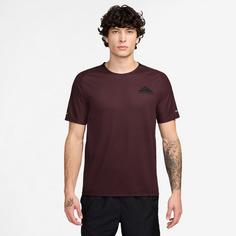 Rückansicht von Nike DF SOLAR CHASE Funktionsshirt Herren burgundy crush-black