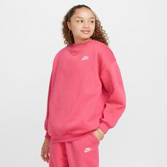 Rückansicht von Nike Club Fleece Sweatshirt Kinder aster pink-white