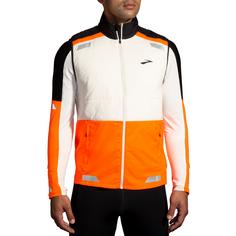 Rückansicht von Brooks Run Visible Insulated Laufweste Herren ecru-fluoro flash-black