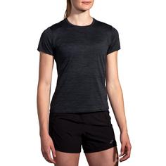 Rückansicht von Brooks Luxe Funktionsshirt Damen htr deep black