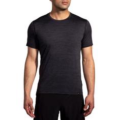 Rückansicht von Brooks Luxe Funktionsshirt Herren htr deep black