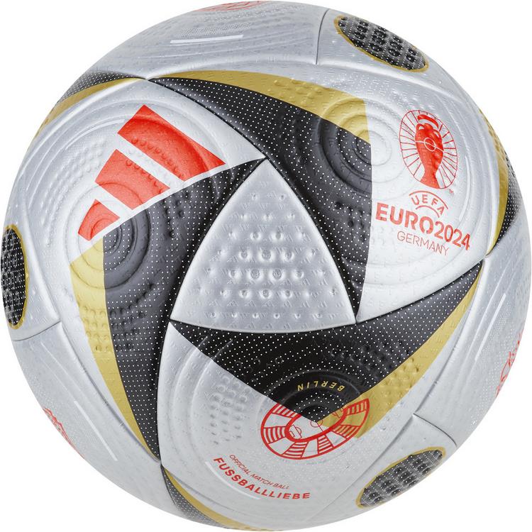 adidas adidas EURO24 PRO Final Fu&szlig;ball - silver met.-gold met.-black-solar red - 0 | SportScheck