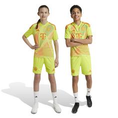 Rückansicht von adidas FC Bayern München 24-25 Heim Fußballshorts Kinder semi solar yellow