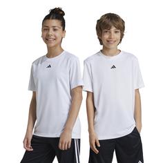 Rückansicht von adidas TRAIN ESSENTIALS 3 STRIPES Funktionsshirt Kinder white-black