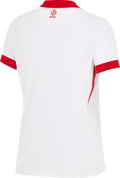 Rückansicht von Nike Polen 2024 Heim Fußballtrikot Damen white-sport red