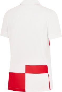 Rückansicht von Nike Kroatien 2024 Heim Fußballtrikot Damen white-university red-white