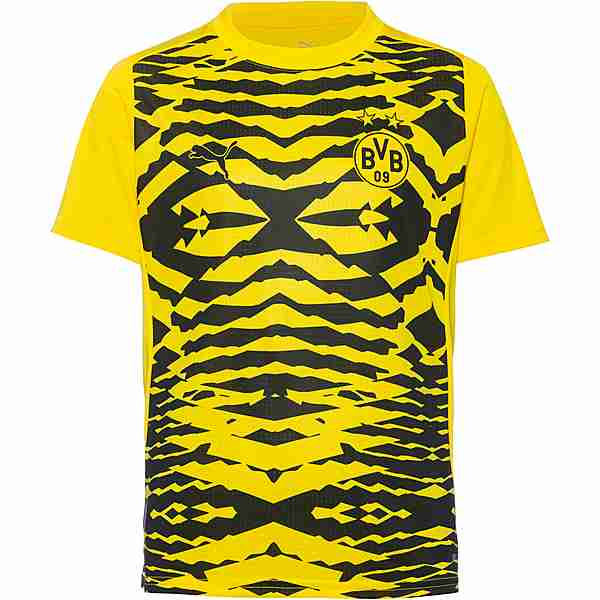 PUMA Borussia Dortmund Prematch Fanshirt Kinder faster yellow-puma black