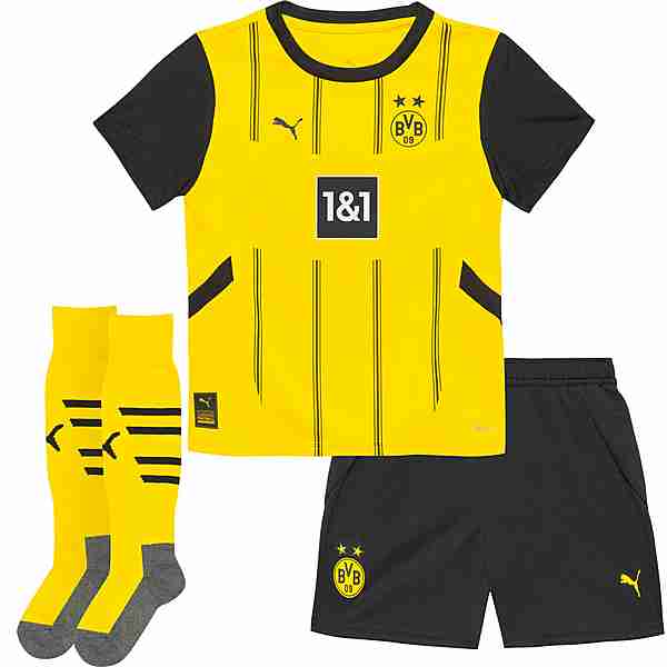 PUMA Borussia Dortmund 24-25 Heim Fußballtrikot Kinder faster yellow-puma black