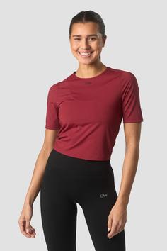 Rückansicht von ICANIWILL Charge Croptop Damen blood red