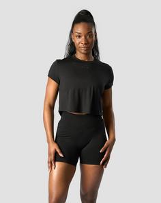 Rückansicht von ICANIWILL Rush Croptop Damen black