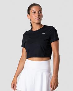 Rückansicht von ICANIWILL Training Croptop Damen black