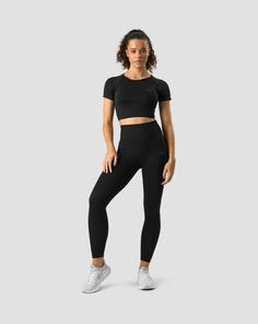 Rückansicht von ICANIWILL Define Croptop Damen black-black