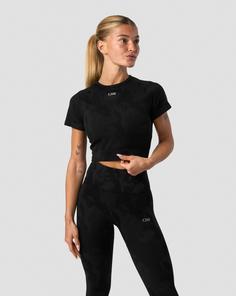 Rückansicht von ICANIWILL Camo Funktionsshirt Damen black