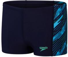 SPEEDO HyperBoom Panel Kastenbadehose Kinder true navy-harlequin green-picton green