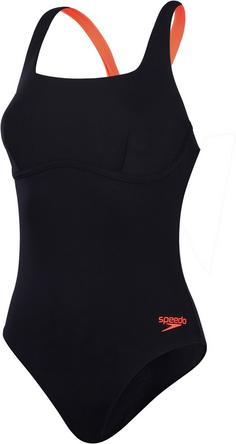 SPEEDO Flex Band Badeanzug Damen black-siren red