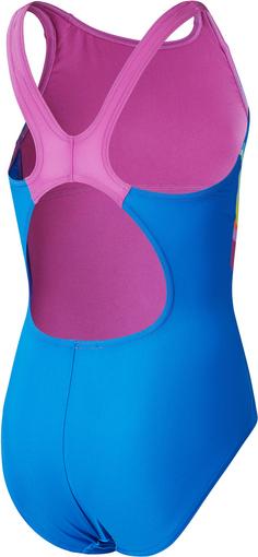 Rückansicht von SPEEDO Printed Pulseback Badeanzug Kinder punch blue