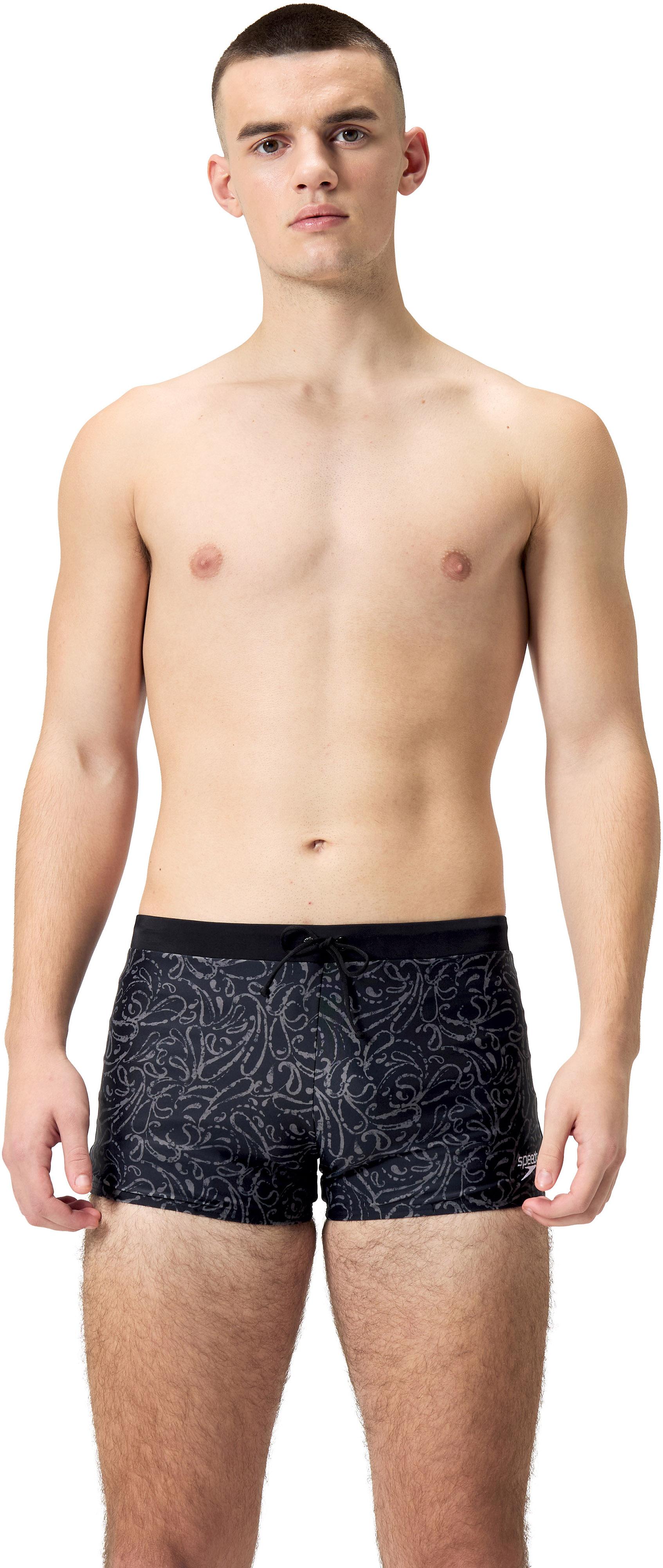 Speedo Valmilton Badeshorts Für Herren – Schwarz/grau, Mit Kordelzug, Chlorbeständig