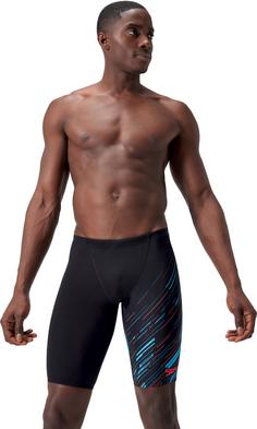 Rückansicht von SPEEDO Hyperboom Jammer Herren black-pictonblue-sirenred