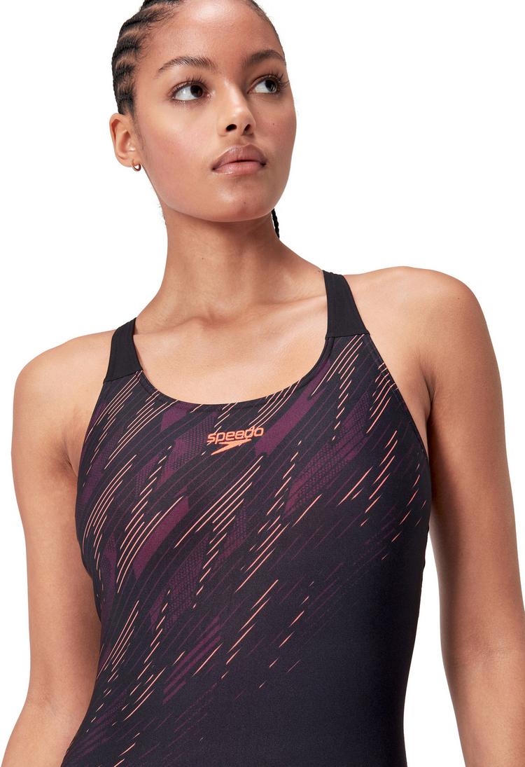 SPEEDO SPEEDO HyperBoom Placement Schwimmanzug Damen - black-siren red-plum dandy - 4 | SportScheck