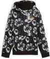 PUMA ESSENTIALS+ CLASSIC ACT AOP Hoodie M&auml;dchen - puma black