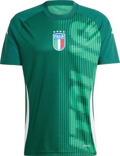 adidas Italien Prematch EM24 Fanshirt Herren team dark green