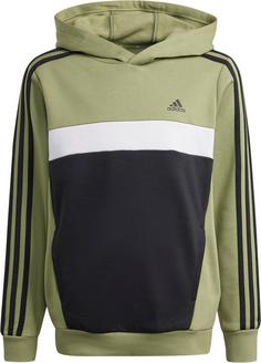 adidas 3 STRIPES Hoodie Kinder tent green-black-white