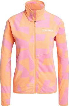 adidas MT AOP Fleecejacke Damen ambtin-pnkfus