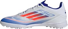 Rückansicht von adidas F50 LEAGUE TF Fußballschuhe Herren ftwr white-solar red-lucid blue