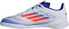 Rückansicht von adidas F50 LEAGUE IN J Fußballschuhe Kinder ftwr white-solar red-lucid blue