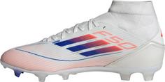 Rückansicht von adidas F50 LEAGUE MID FG/MG W Fußballschuhe Damen ftwr white-lucid blue-solar red