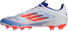 Rückansicht von adidas F50 LEAGUE MG Fußballschuhe Herren ftwr white-solar red-lucid blue