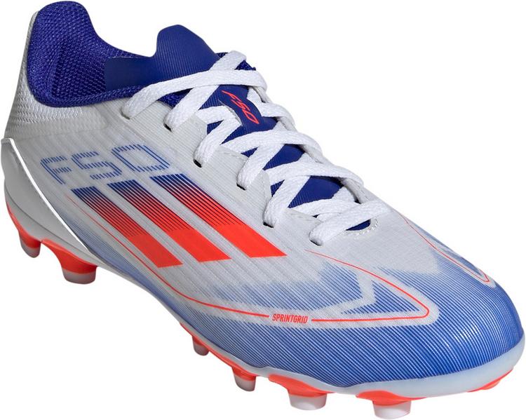 adidas adidas F50 LEAGUE MG J Fu&szlig;ballschuhe Kinder - ftwr white-solar red-lucid blue - 2 | SportScheck