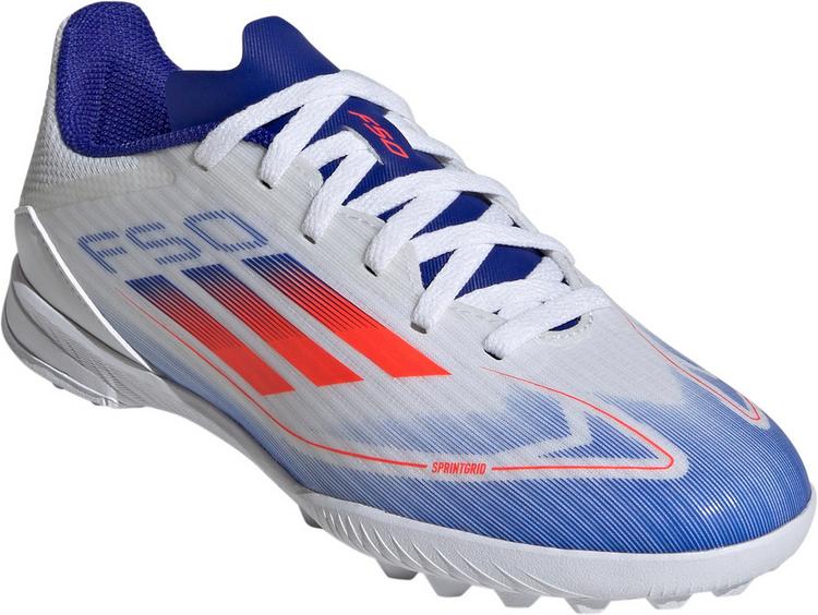 adidas adidas F50 LEAGUE TF J Fu&szlig;ballschuhe Kinder - ftwr white-solar red-lucid blue - 2 | SportScheck