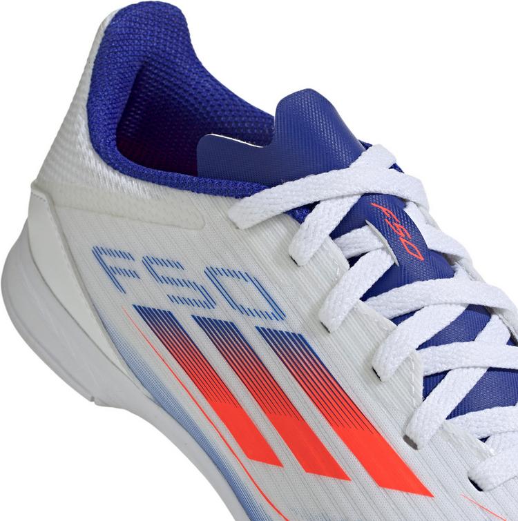 adidas adidas F50 LEAGUE TF J Fu&szlig;ballschuhe Kinder - ftwr white-solar red-lucid blue - 5 | SportScheck