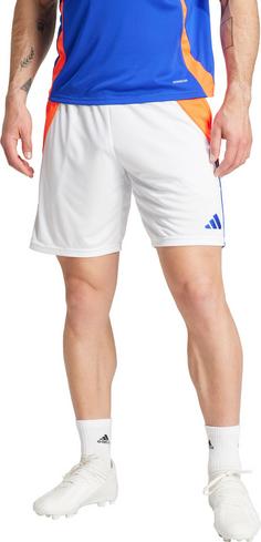 Rückansicht von adidas Tiro24 Fußballshorts Herren white-lucid blue-app solar red