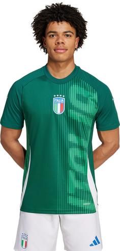 Rückansicht von adidas Italien Prematch EM24 Fanshirt Herren team dark green