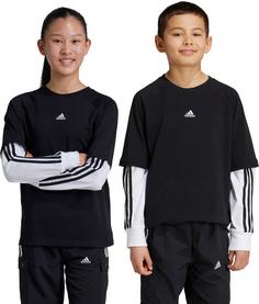 Rückansicht von adidas JAM Langarmshirt Kinder black-white