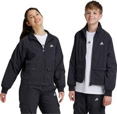 Rückansicht von adidas JAM Cargojacke Kinder black-white