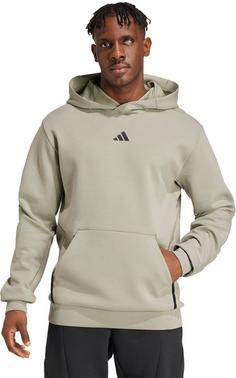 Rückansicht von adidas D4T Hoodie Herren silver pebble