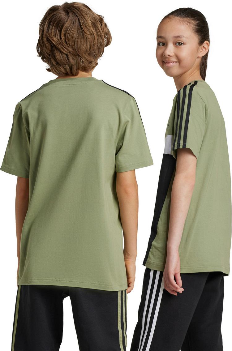 adidas adidas 3 STRIPES T-Shirt Kinder - tent green-black-white - 1 | SportScheck