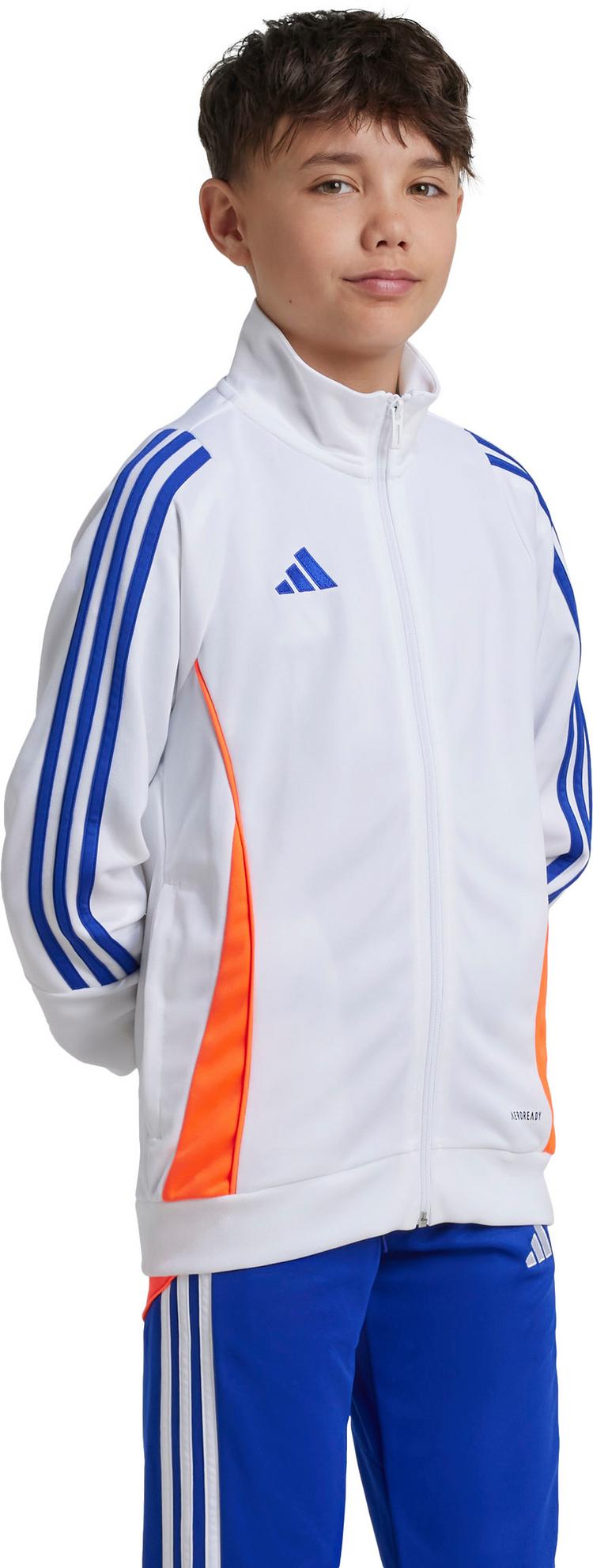 adidas adidas Tiro24 Trainingsjacke Kinder - white-app solar red-lucid blue - 2 | SportScheck