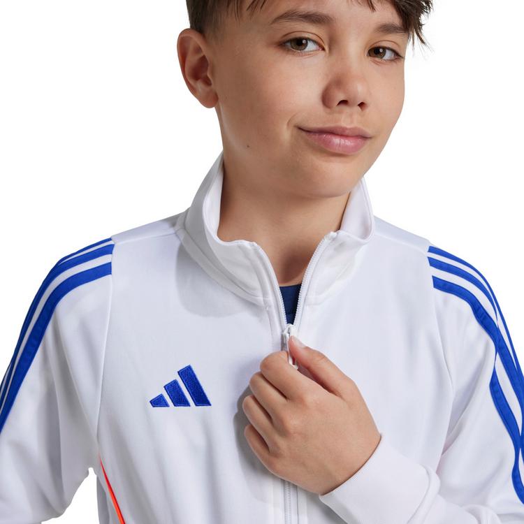 adidas adidas Tiro24 Trainingsjacke Kinder - white-app solar red-lucid blue - 4 | SportScheck