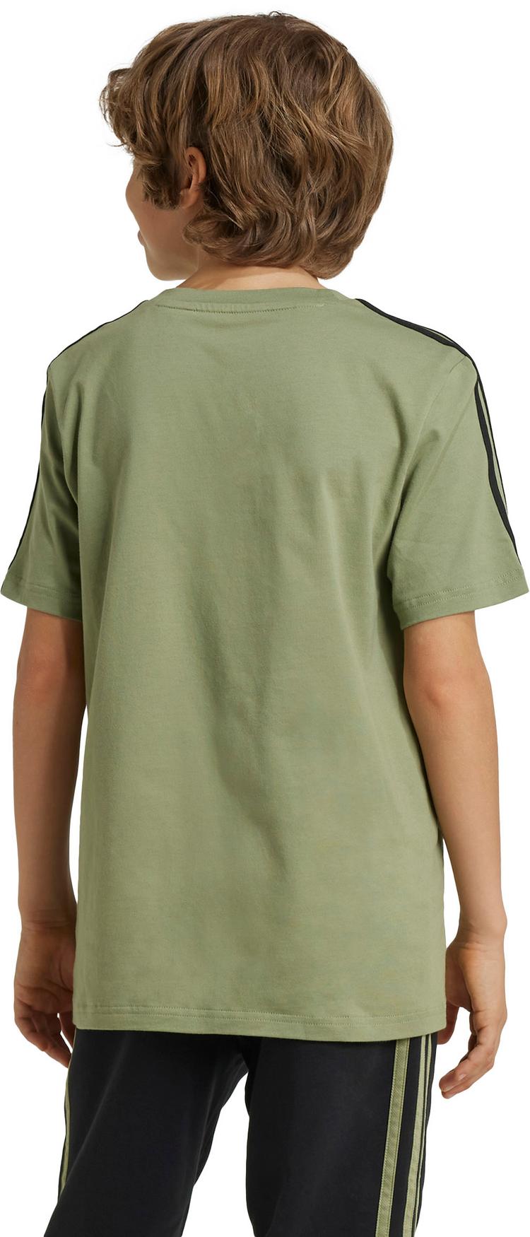 adidas adidas 3 STRIPES T-Shirt Kinder - tent green-black-white - 5 | SportScheck