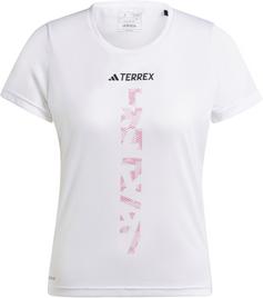 adidas AGR Laufshirt Damen white-pnkfus