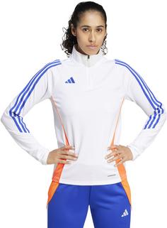 Rückansicht von adidas Tiro24 Funktionsshirt Damen white-lucid blue-app solar red