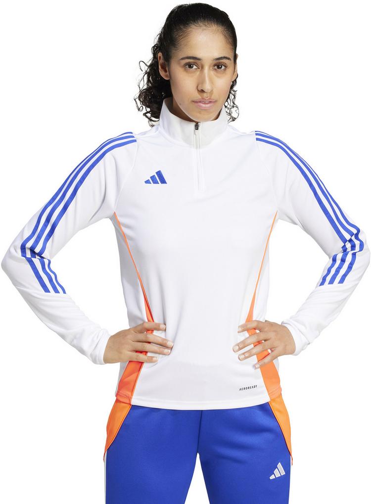 adidas adidas Tiro24 Funktionsshirt Damen - white-lucid blue-app solar red - 0 | SportScheck