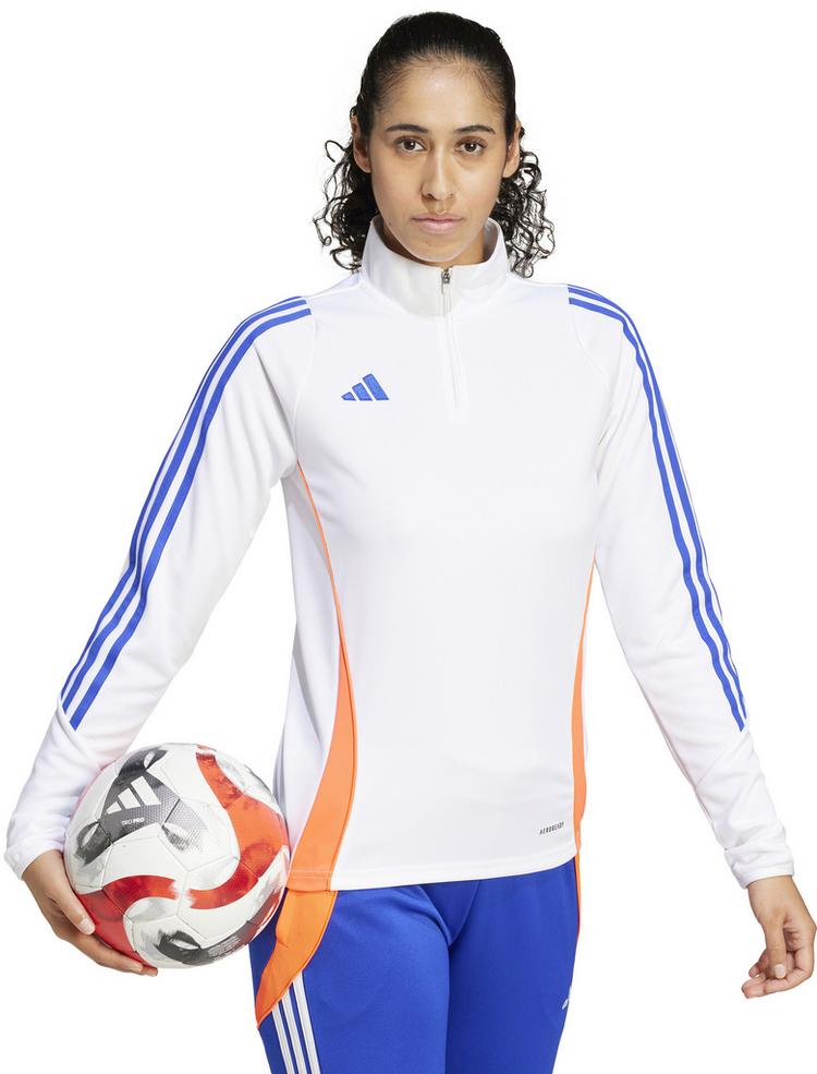 adidas adidas Tiro24 Funktionsshirt Damen - white-lucid blue-app solar red - 2 | SportScheck
